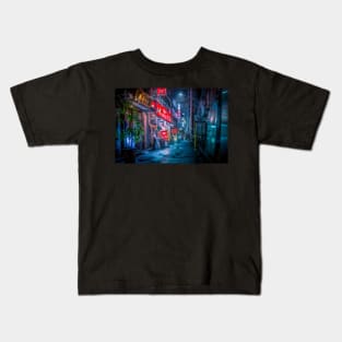 Heavy Rain Over Neo Tokyo Kids T-Shirt